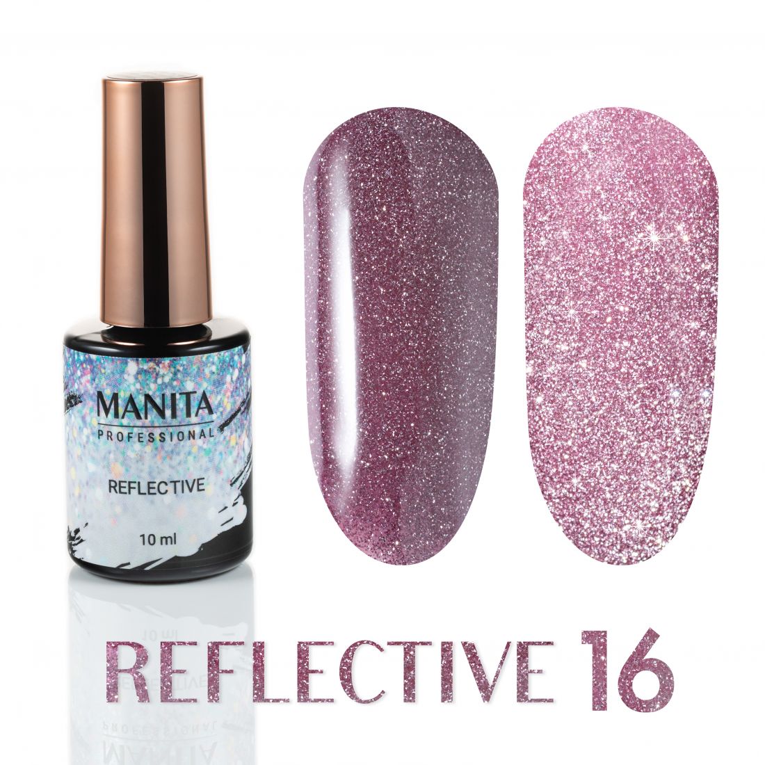 Гель лак MANITA PROFESSIONAL "REFLECTIVE" светоотражающий №16 (10 мл)