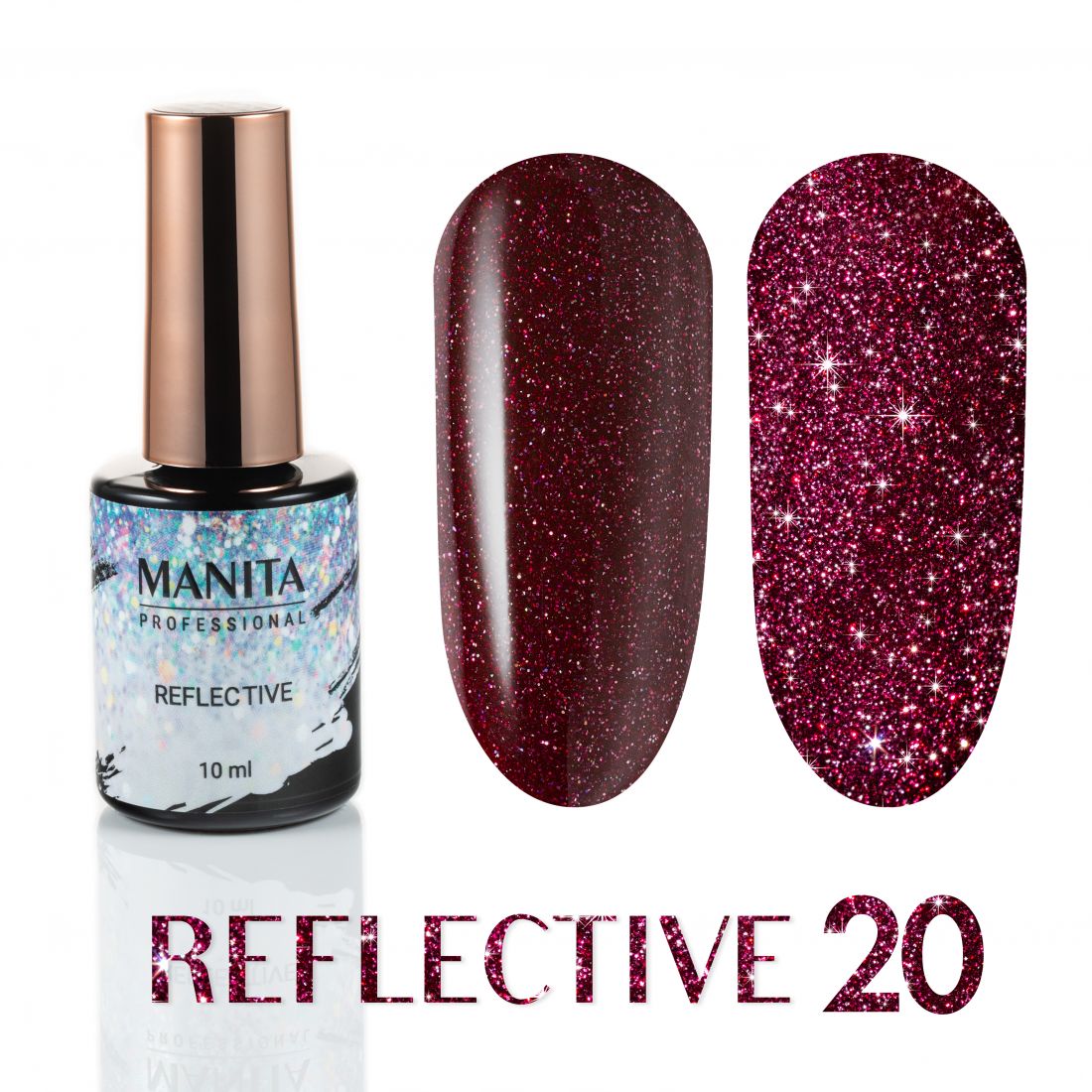 Гель лак MANITA PROFESSIONAL "REFLECTIVE" светоотражающий №20 (10 мл)