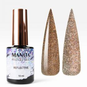 Гель лак MANITA PROFESSIONAL "MULTICHROME REFLECTIVE" светоотражающий с хлопьями юки №03 (10 мл)