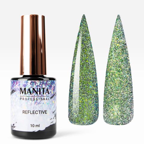 Гель лак MANITA PROFESSIONAL "MULTICHROME REFLECTIVE" светоотражающий с хлопьями юки №06 (10 мл)