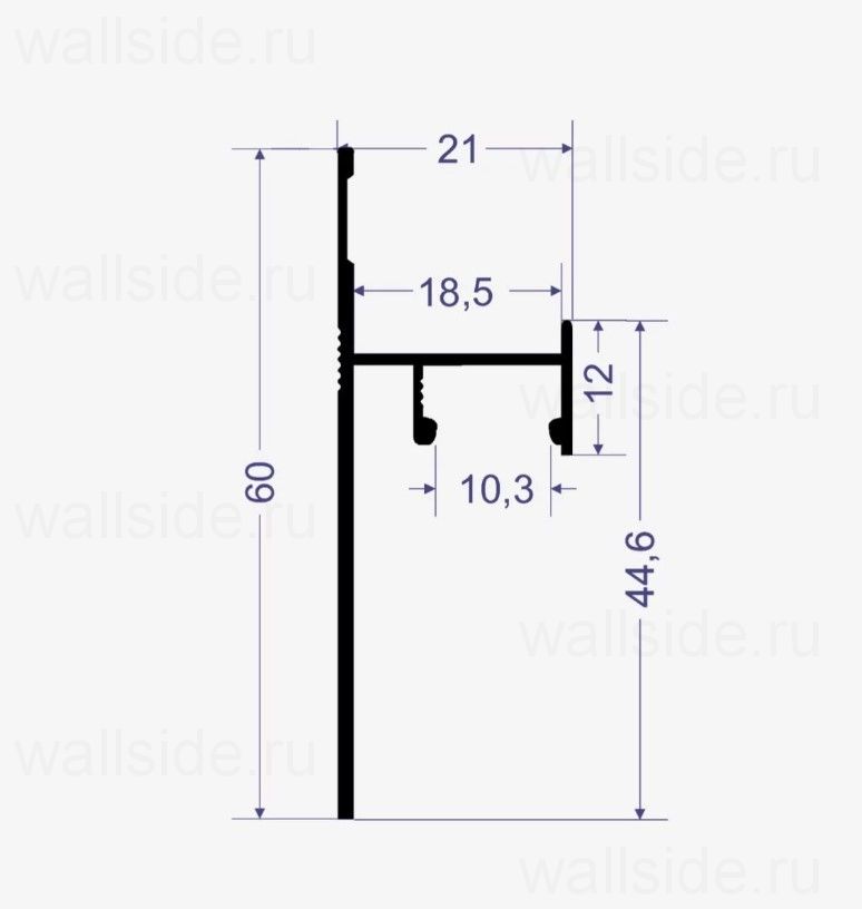 Теневой плинтус Line Art SC 1812 чёрный