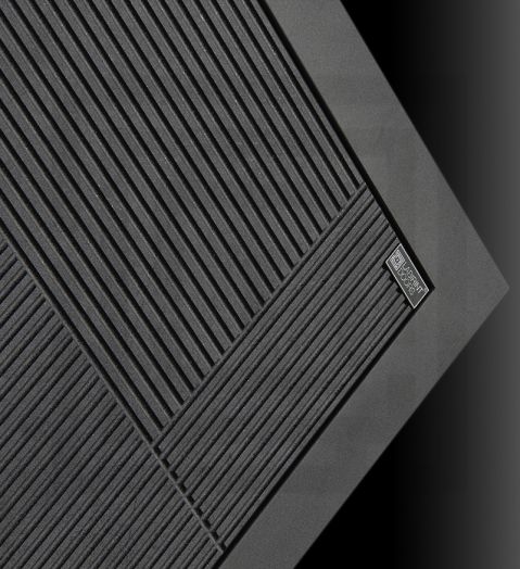 Входная дверь Лабиринт PAZL с зеркалом Панорама с тонировкой Черный кварц