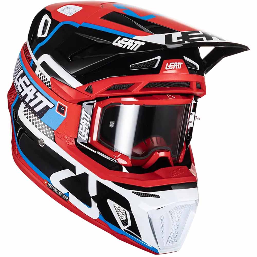 Leatt Kit Moto 8.5 Composite Red шлем + очки Leatt Velocity 5.5 (2024)