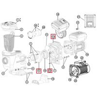 Комплект (сальник, фланец диффузор) к насосам Hayward Max Flo 2 (SPX2700ESA3)