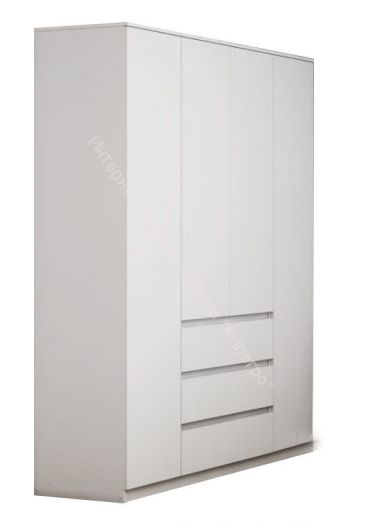 Шкаф "Сити" ШР-4 с ящиками (Белый)