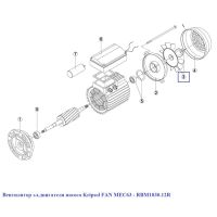 Вентилятор эл.двигателя насоса Kripsol NK/OK/CK/KSE/EP/KNG MEC63 (110*14мм) RBM1030.12RRMOT0003.01R