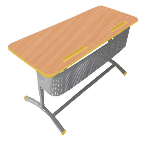 ЛСОШ-18 Стол ученический 2-местный регулируемый по высоте и наклону столешницы (ЛДСП Бук)