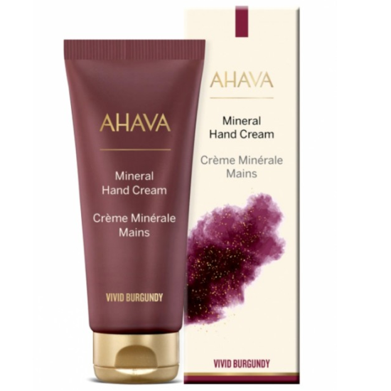 Крем для рук Минеральный Ahava Vivid Burgundy, 100 мл -тюбик, коробка