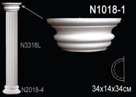 Капитель Полуколонны Perfect N1018-1 34x14x34 см /Перфект.*