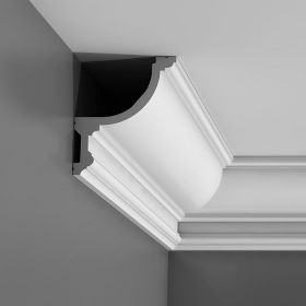 Карниз Гладкий Orac Decor С901 Д200xШ12.4xВ14.8 см Лепнина из Полиуретана / Орак Декор.
