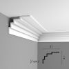 Карниз Гладкий Orac Decor С393 Д200xШ21xВ15 см Лепнина из Полиуретана / Орак Декор.