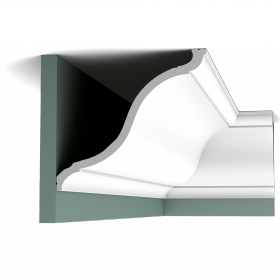 Карниз Гладкий Orac Decor С335 Д200xШ20.2xВ22.2 см Лепнина из Полиуретана / Орак Декор.