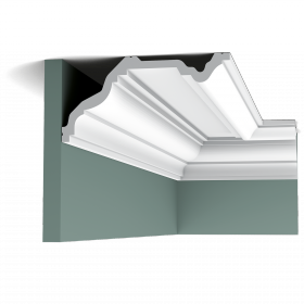 Карниз Гладкий Orac Decor С332 Д200xШ23xВ11.4 см Лепнина из Полиуретана / Орак Декор.