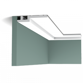 Карниз Гладкий Orac Decor C395 Д200xШ3.1xВ15.5 см Лепнина из Полиуретана / Орак Декор.