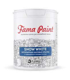 Краска Fama Paint Snow White 0.3л Карамель FD2A-096 Водно-Дисперсионная Акриловая Матовая для Внутренних Работ / Фама.
