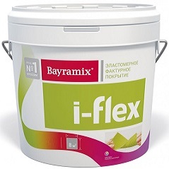 Декоративная Штукатурка Bayramix I-Flex 14кг №072, Колеруемая, Эластичная для Фасадов и Интерьеров Фракция 0,7-1,2 мм.