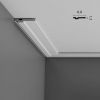 Карниз Гладкий Orac Decor CX161 Д200xШ6.9xВ1.3 см Лепнина из Дюрополимера / Орак Декор.