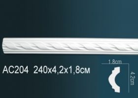 Молдинг Perfect AC204 Д240xШ1.8xВ4.2 см /Перфект.