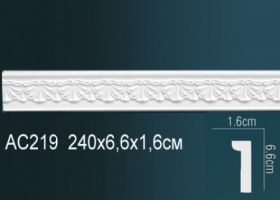 Молдинг Perfect AC219 Д240xШ1.6xВ6.6 см /Перфект.
