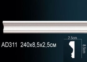 Молдинг Perfect AD311F Гибкий Д240xШ2.5xВ8.5 см /Перфект.