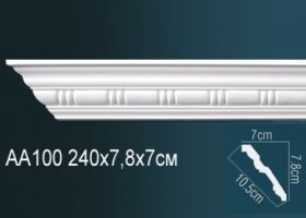 Карниз Потолочный Perfect AA100 Д240xШ7xВ7.8 см /Перфект.