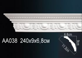 Карниз Потолочный Perfect AA038 Д240xШ6.8xВ9 см /Перфект.