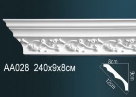 Карниз Потолочный Perfect AA028 Д240xШ8xВ9 см /Перфект.