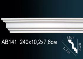 Карниз Потолочный Perfect AB141 Д240xШ7.6xВ10.2 см /Перфект.