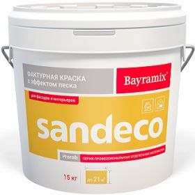 Декоративная Штукатурка Короед Bayramix Decostone 15кг DS 001 K Белый, Колеруемая, Зерно 2,5-3,0 мм / Байрамикс Декостоун.