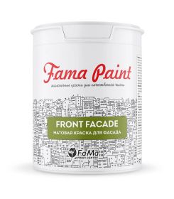 Краска Фасадная Fama Paint Front Facade 0.9л Жемчужно-Голубой FD4A-029 Матовая Акриловая Водно-Дисперсионная / Фама.