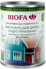 Аквалазурь для Дерева, Индустриальная Biofa 8101 0.125л 8111 Лагуна Шелковисто-Глянцевый Блеск / Биофа 8101.
