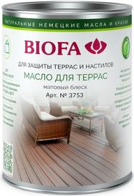 Масло для Террас Biofa 3753 2.5л 3706 Базальт Полуглянцевое / Биофа 3753.