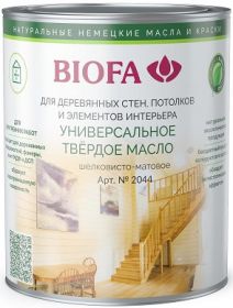 Универсальное Твердое Масло Biofa 2.5л 2044 Шелковисто-Матовое, 2007 Небесный, Интерьерное / Биофа 2044.
