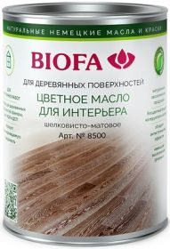 Цветное Масло для Интерьера Biofa 8500 2.5л 8553 Французский Серый Шелковисто-Матовое для Внутренних Работ / Биофа 8500.