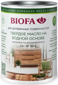 Твердое Масло на Водной Основе Biofa 5045 0.3л 5002 Прованс Шелковисто-Матовое для Внутренних Работ / Биофа 5045.