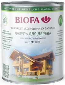 Лазурь для Дерева Biofa 1075 0.125л 1002 Золотистый Шелковисто-Матовая / Биофа 1075.