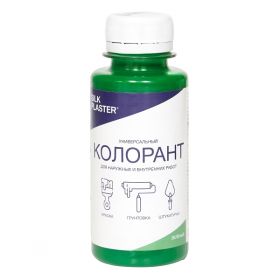 Колорант Silk Plaster 100мл Зеленый для Колеровки Грунта под Жидкие Обои и Декоративную Штукатурку / Силк Пластер.
