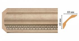 Плинтус Потолочный Decomaster 100C-59ДМ В69хШ69хШ2400 мм / Декомастер.