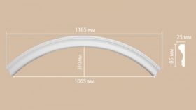 Радиус 1/4 круга Decomaster 897174-150 В85хШ25хД835 мм / Декомастер.