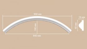 Радиус 1/4 круга Decomaster 897010-120 В40хШ18хД640 мм / Декомастер.
