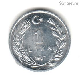 Турция 1 лира 1987