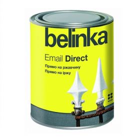 Эмаль Антикоррозионная BELINKA EMAIL DIRECT 0.75л Белая для защиты и декора железных и стальных поверхностей / Белинка*