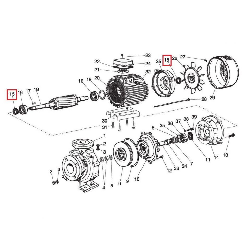 Уплотнительное кольцо для насосов Saer IR4P125-250A Cast Iron (54710260)