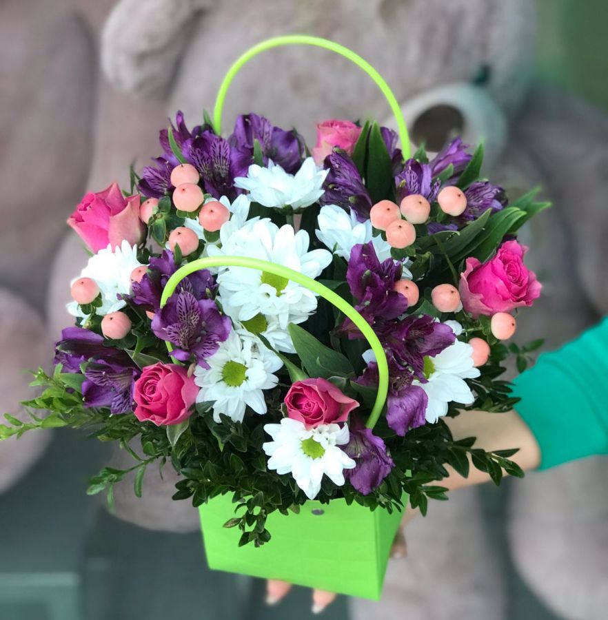 Цветы в сумочке