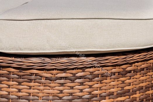 Диван-трансформер Violetta (шезлонг-трансформер) с подушками ротанг искусственный, Коричневый