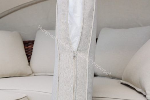 Диван-трансформер Violetta (шезлонг-трансформер) с подушками ротанг искусственный, Коричневый