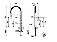 Кухонный cмеситель Gessi Helium 50009 схема 2