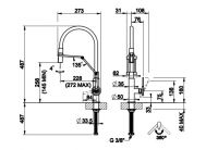 Смеситель кухонный Gessi OFFICINE V 60205 схема 2