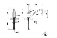 Смеситель для кухни Gessi Cary 17114/18971 схема 2