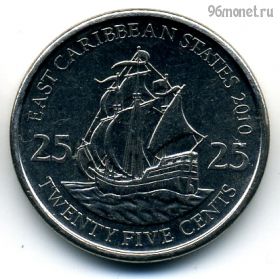 Восточно-Карибские государства 25 центов 2010